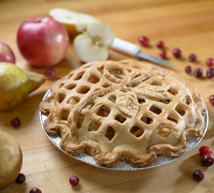 Apple Pear Cranberry Pie Side