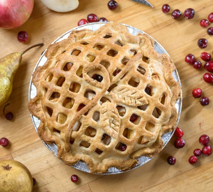 Apple Pear Cranberry Pie Top