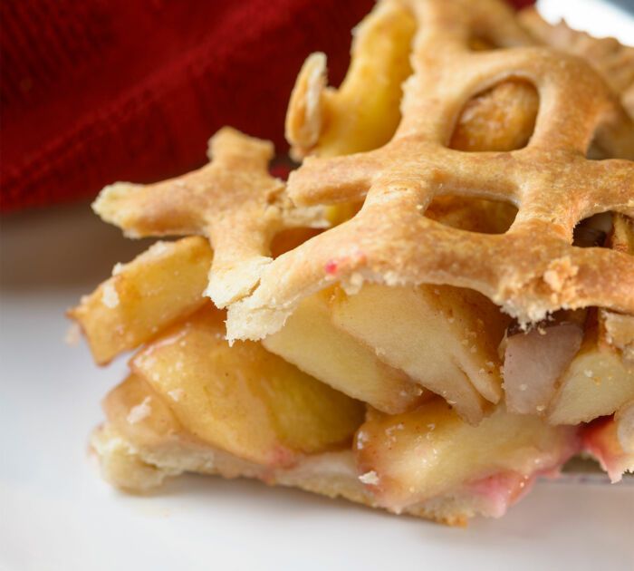 Apple Pear Cranberry Pie Slice